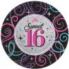 Sweet 16th Paper Plates Pk 8 