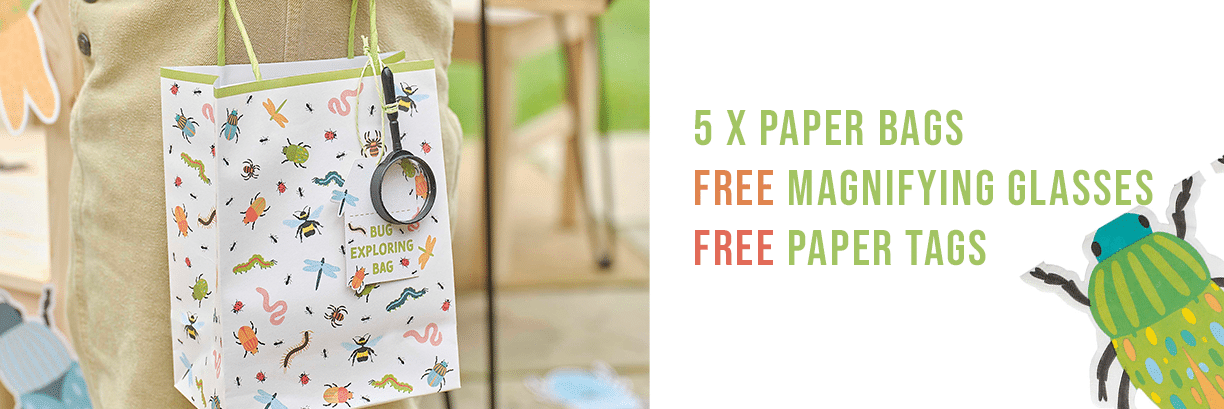 Bug & Insect themed Party Bags - FREE Magnifying Glasses