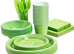 Lime Plastic & Paper Plates, Cups, Napkins & Cutlery