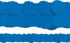 Royal Blue Paper Garland Decoration - 3.7m