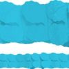 Turquoise Blue Paper Garland Decoration - 3.7m