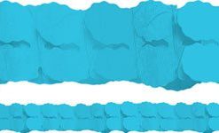 Turquoise Blue Paper Garland Decoration - 3.7m