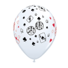 Cards & Dice Printed Latex Balloons