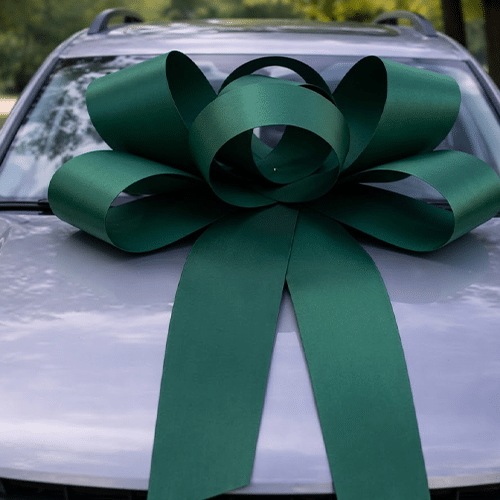 Dark Green Rosette Card Bows