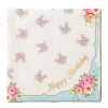 'Happy Birthday' Vintage Style Paper Napkins