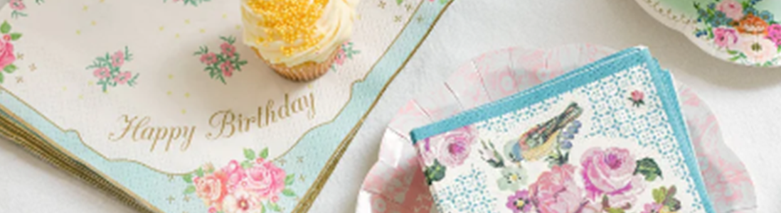 Happy Birthday Vintage Style Paper Napkins