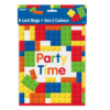 Block Themed Party Plastic Loot Bags