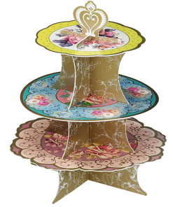 Tea Party Cup Cake 3 Tier Stand