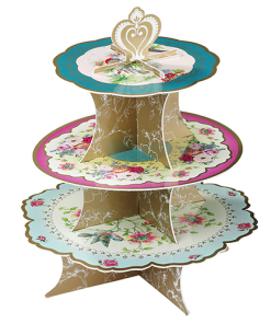 Tea Party Cup Cake 3 Tier Stand