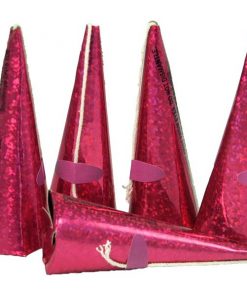 Holographic Pink Cone Party Poppers