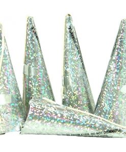 Holographic Silver Cone Party Poppers