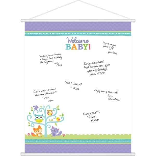 woodland baby party baby shower sign in sheet party sign in sheet