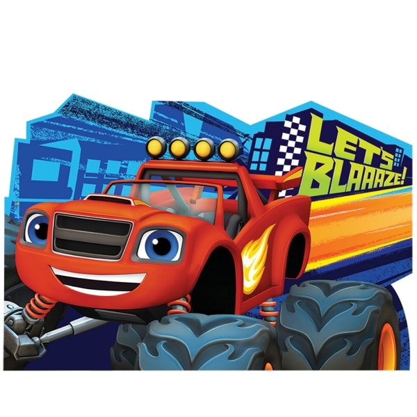 blaze the monster machines party invitations