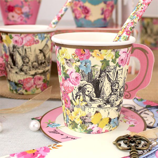 Alice in Wonderland Party Themed Truly Alice Paper Cups
