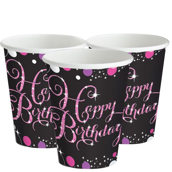 Pink Celebration Party Paper Cups Fun Party Supplies
