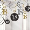 Sparkling Celebration Party Age 18 Hanging Swirls Decorations