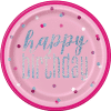 PINK HAPPY BIRTHDAY PLATES