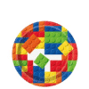 Block Themed Party Paper Plates