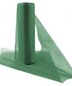 Bottle Green Organza Sheer Roll - 25m