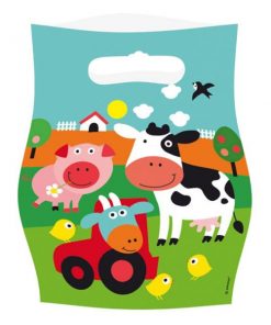 Farm Fun Party Plastic Loot Bags