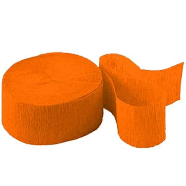 Jumbo Orange Crepe Paper Streamer Fun Party Supplies