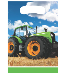 Tractor Time Party Plastic Loot Bags