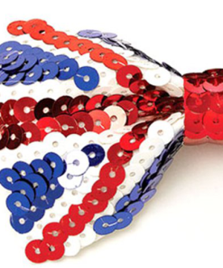 Union Jack Sequin Bow Tie