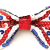 Union Jack Sequin Bow Tie