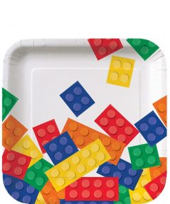 Block Party Square Paper Plates