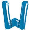 Blue Letter W Foil Balloon