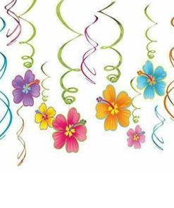 Luau Hanging Swirl Decorations