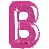 Magenta Letter B Foil Balloon