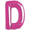 Magenta Letter D Foil Balloon