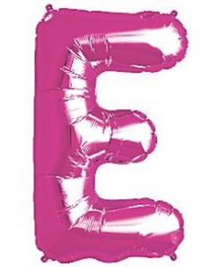 Magenta Letter E Foil Balloon