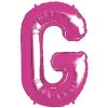 Magenta Pink Letter G Foil Balloon