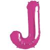Magenta Pink Letter J Foil Balloon