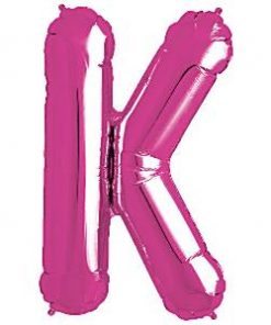 Magenta Pink Letter K Foil Balloon