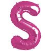 Magenta Pink Letter S Foil Balloon