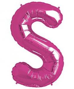 Magenta Pink Letter S Foil Balloon