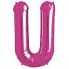 Magenta Pink Letter U Foil Balloon