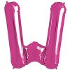 Magenta Pink Letter W Foil Balloon