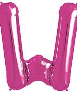 Magenta Pink Letter W Foil Balloon