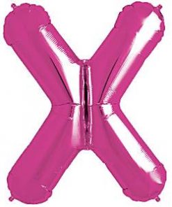 Magenta Pink Letter X Foil Balloon
