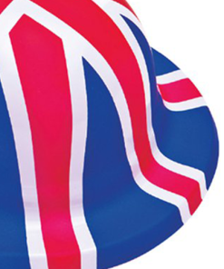 Union Jack Plastic Bowler Hat