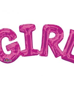 GIRL Pink Foil Balloon