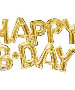 HAPPY B'DAY Gold Foil Balloon