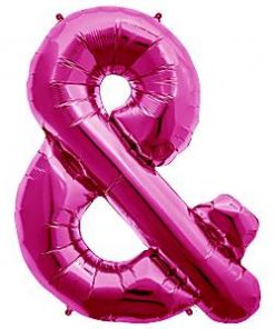 Magenta Pink Letter & Foil Balloon