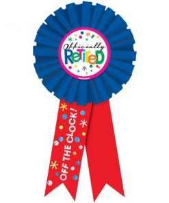 Retirement Officially Retired Party Ribbon Award