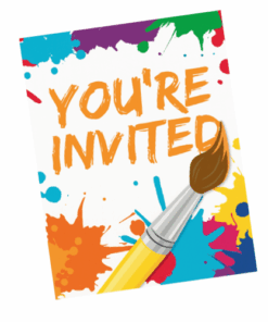 Art Themed Party Invites