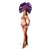 Brazilian Lady Purple Peacock Lady Cardboard Cutout Out